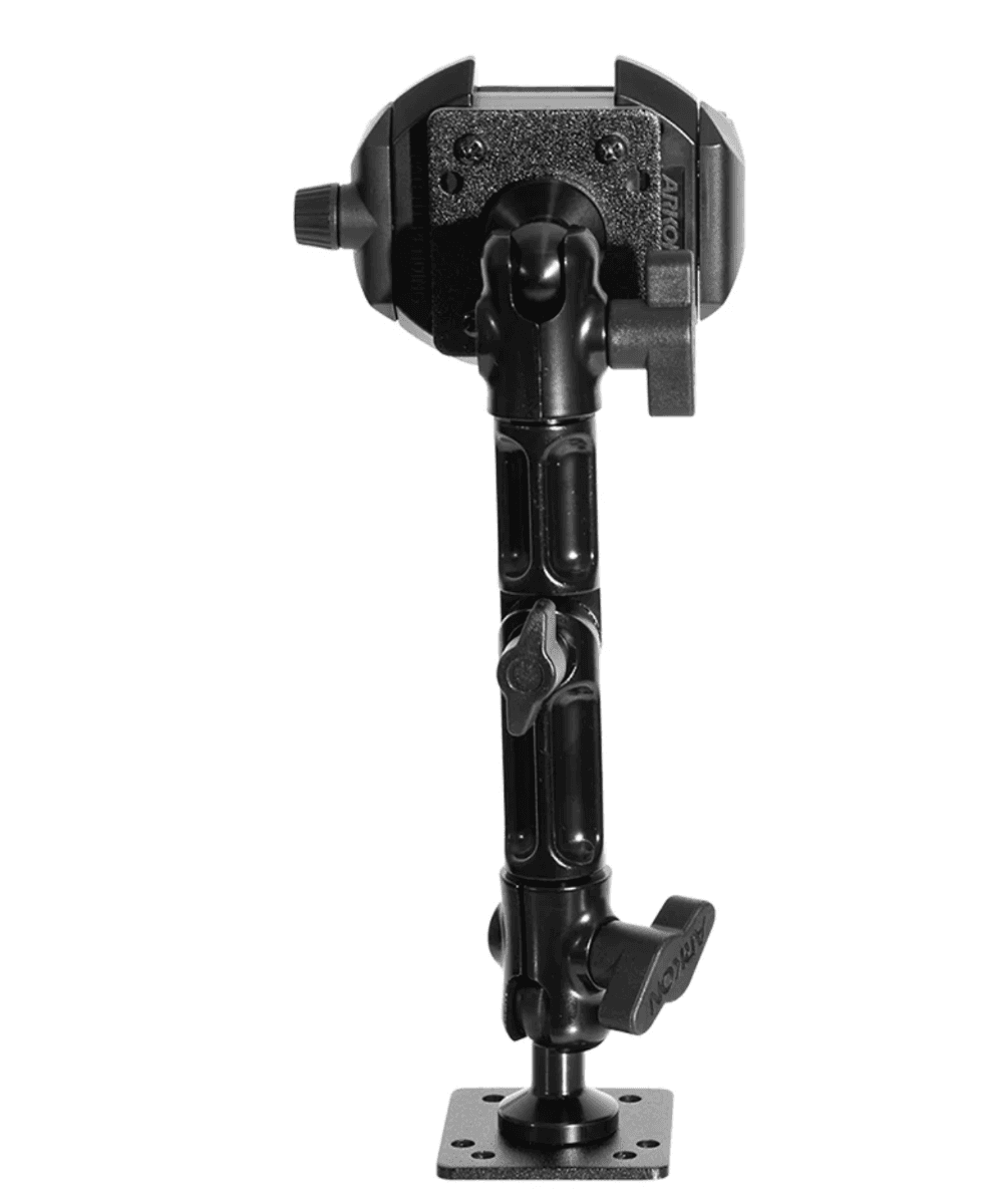 Arkon RoadVise® Ultra Aluminum Drill Base Mount Phone Holder with Adjustable Arm