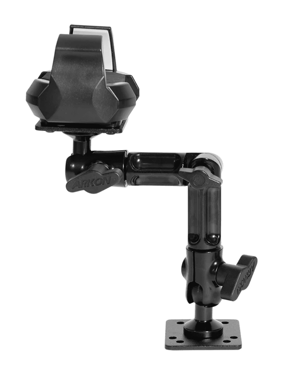Arkon RoadVise® Ultra Aluminum Drill Base Mount Phone Holder with Adjustable Arm