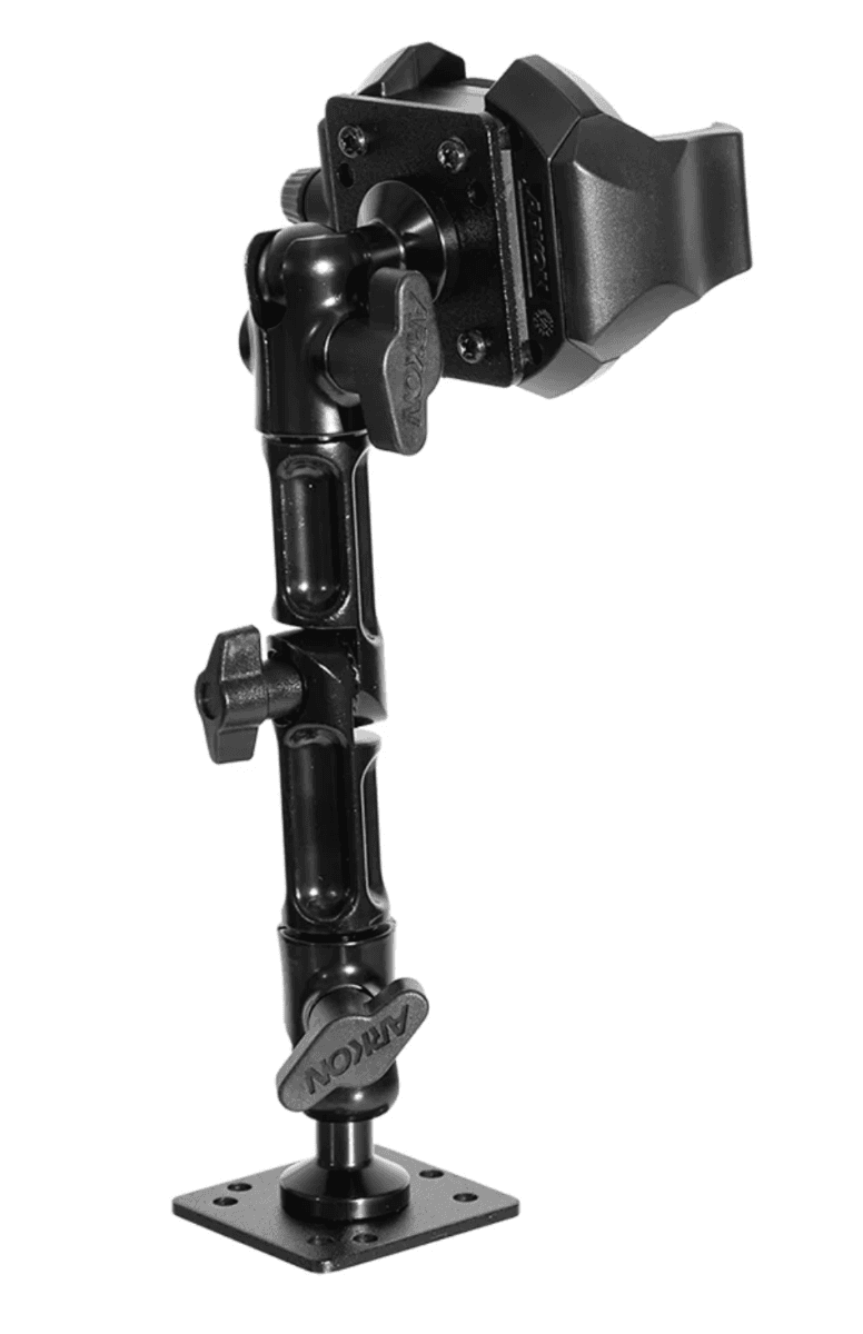 Arkon RoadVise® Ultra Aluminum Drill Base Mount Phone Holder with Adjustable Arm