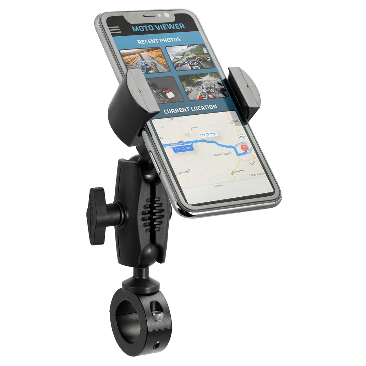 Arkon RoadVise® 25mm Robust Aluminum Motorcycle Handlebar Phone Mount