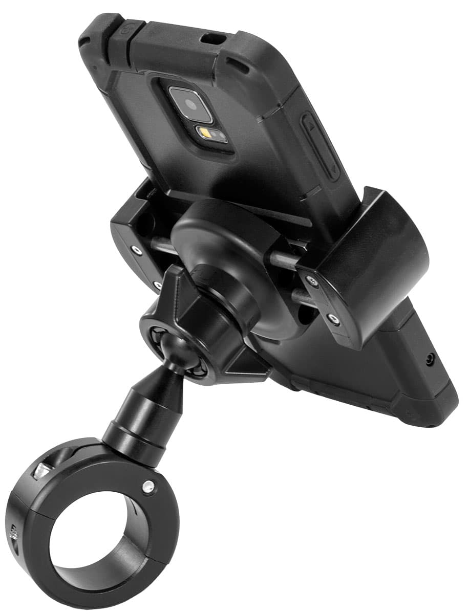 Arkon RoadVise Series - Universal Smartphone Mount for Motorcycles - Premium Black Metal (RV001WR + MC2B)