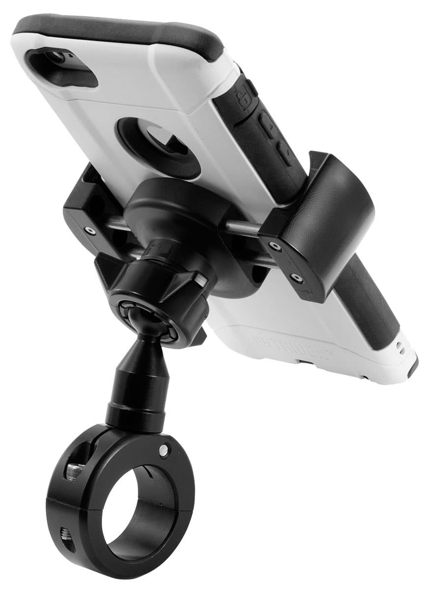 Arkon RoadVise Series - Universal Smartphone Mount for Motorcycles - Premium Black Metal (RV001WR + MC2B)