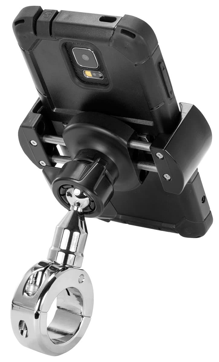 Arkon RoadVise Series - Universal Smartphone Mount for Motorcycles - Premium Chrome Metal (RV001WR + MC2C)