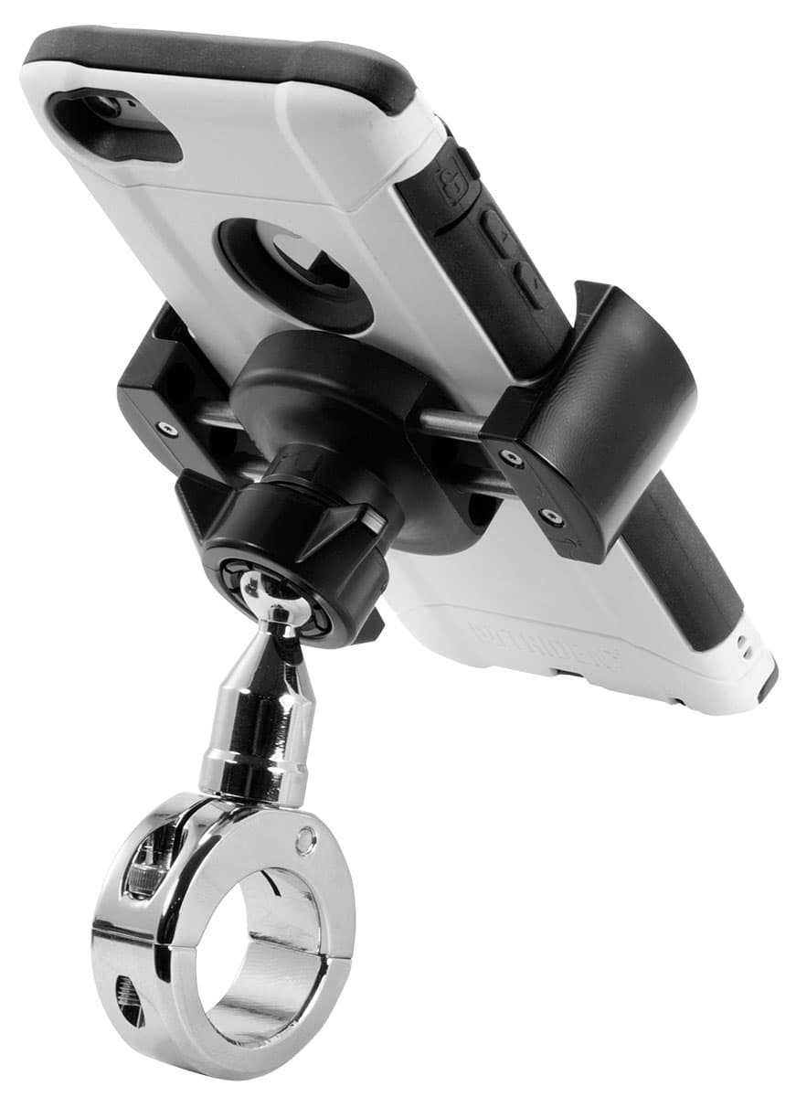 Arkon RoadVise Series - Universal Smartphone Mount for Motorcycles - Premium Chrome Metal (RV001WR + MC2C)