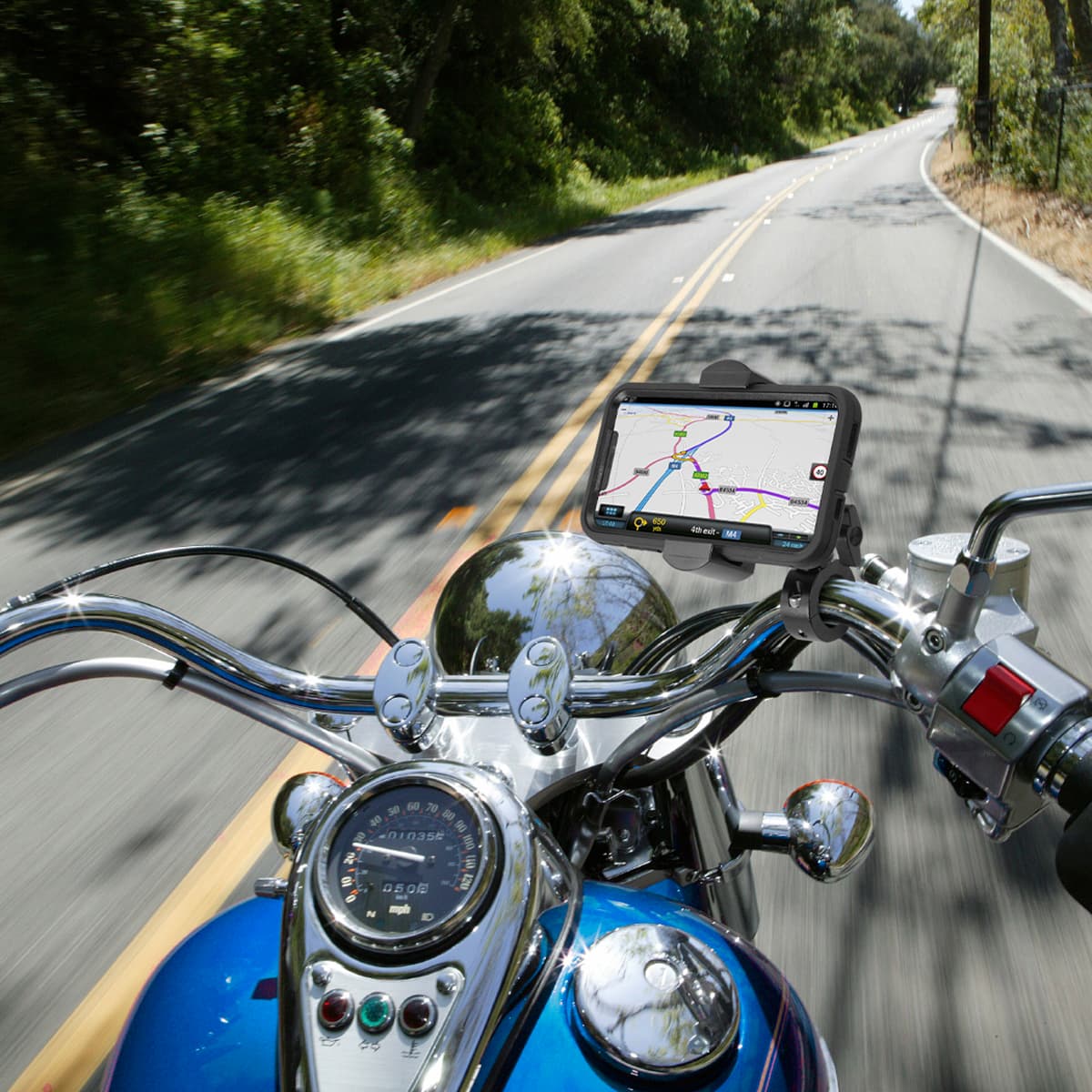 Arkon RoadVise® Premium Aluminum Motorcycle Handlebar Phone Mount