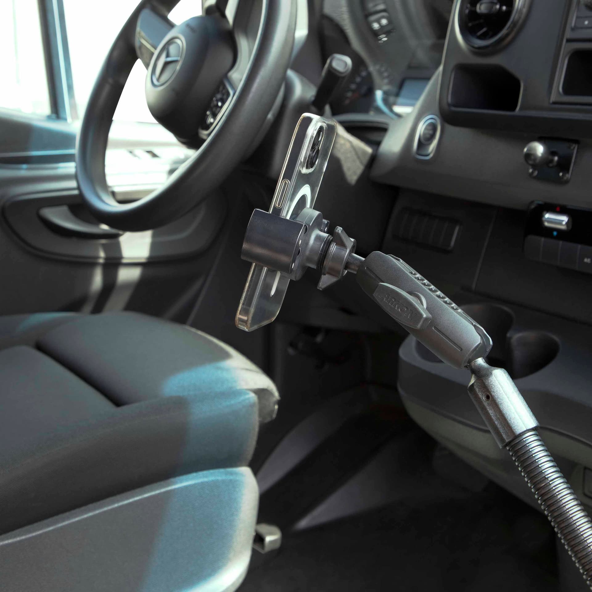 Arkon RoadVise® Heavy-Duty Seat Rail or Floor Phone Mount for iPhone, Galaxy, Note, and more