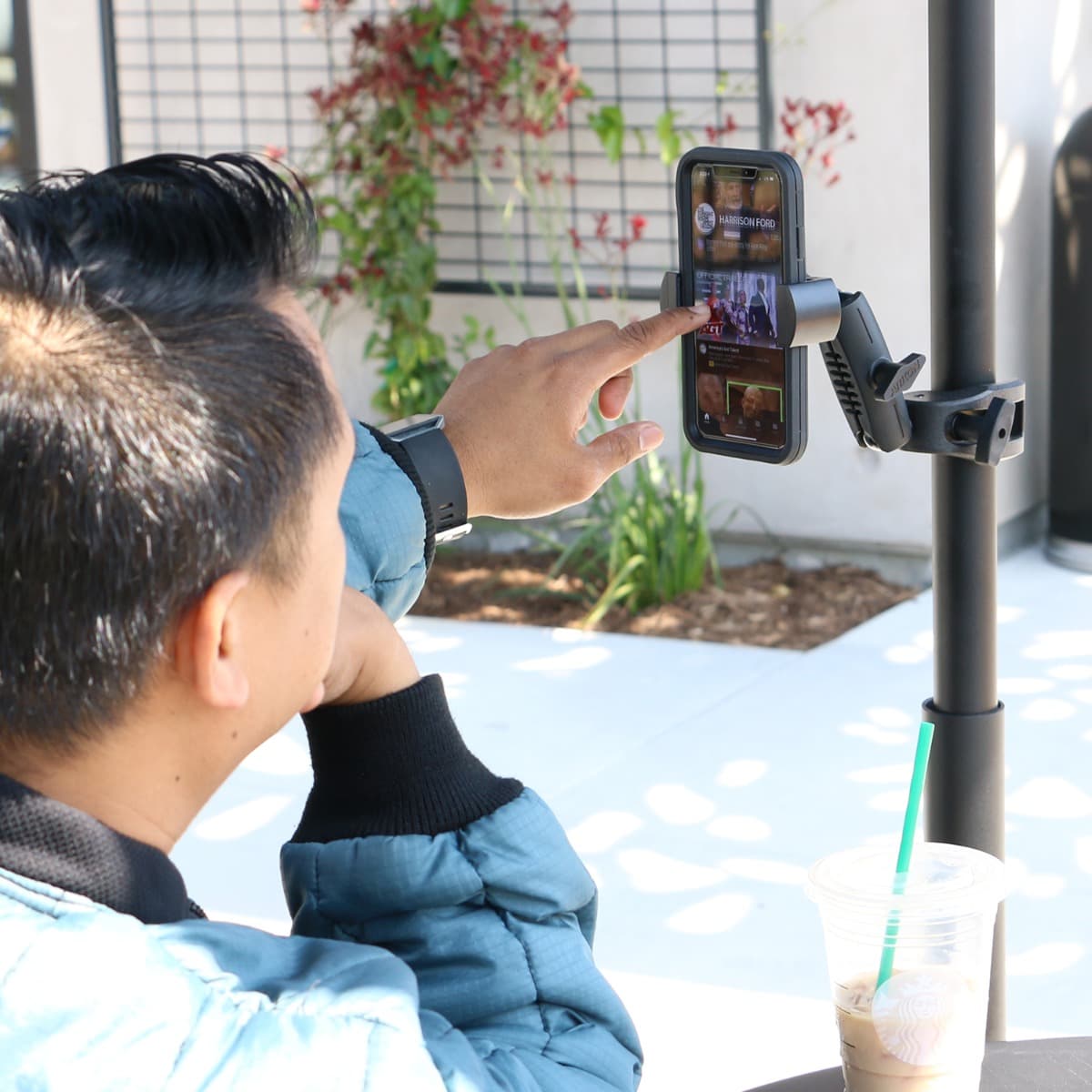 Arkon RoadVise® Robust Clamp Phone Mount with Security Knob