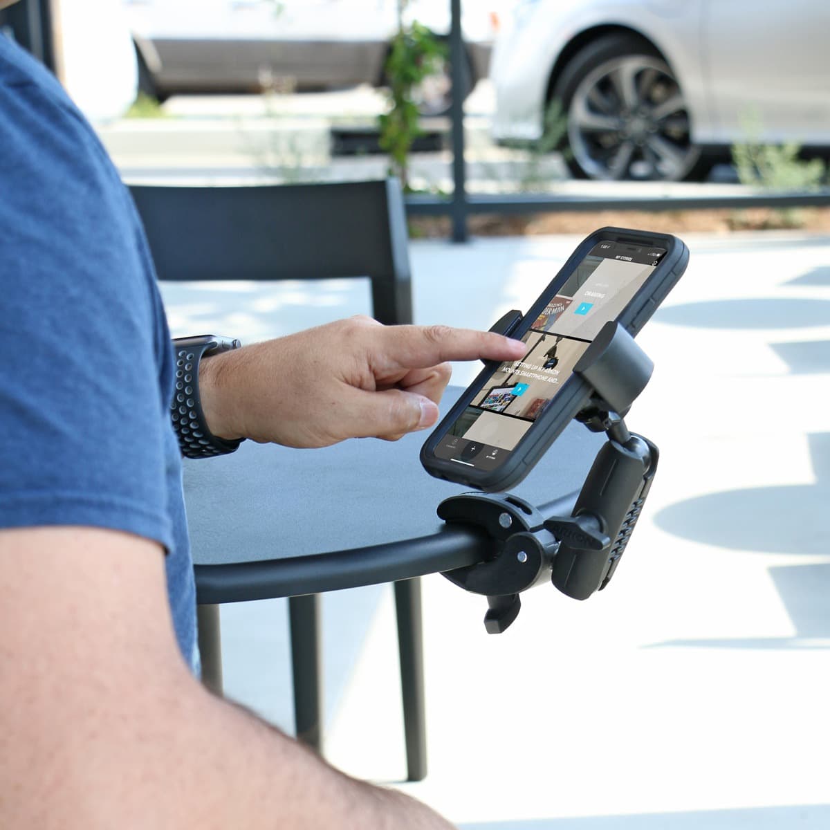 Arkon RoadVise® Robust Clamp Phone Mount with Security Knob