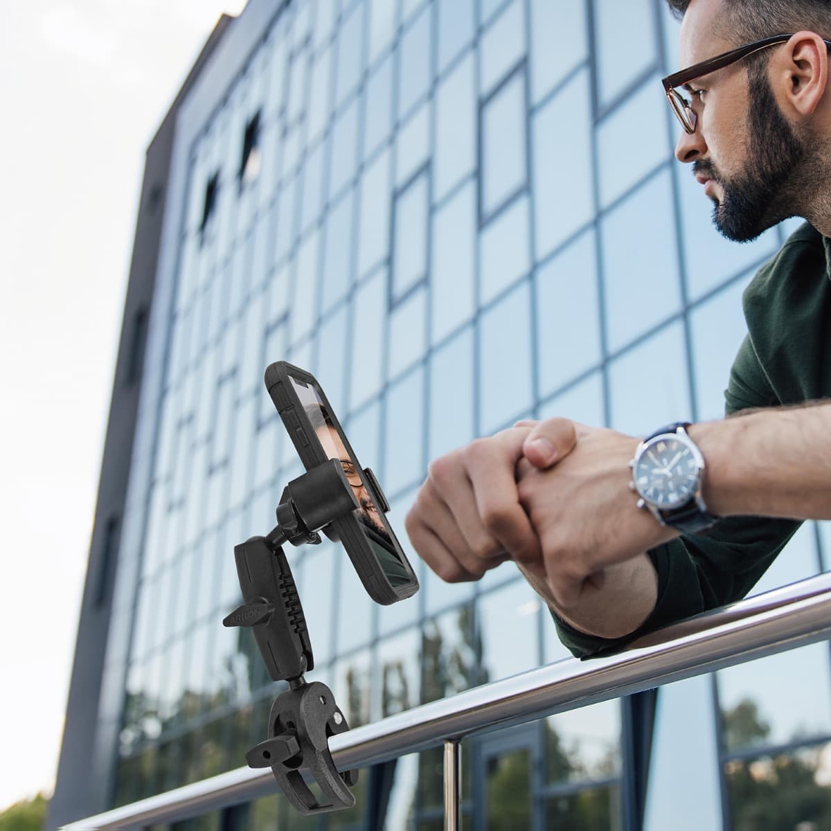 Arkon RoadVise® Robust Clamp Phone Mount with Security Knob