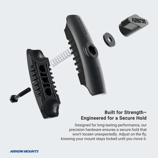 Arkon RoadVise XL Phone Holder with Heavy Duty Car Seat Rail Mount and 3.75” Shaft Arm