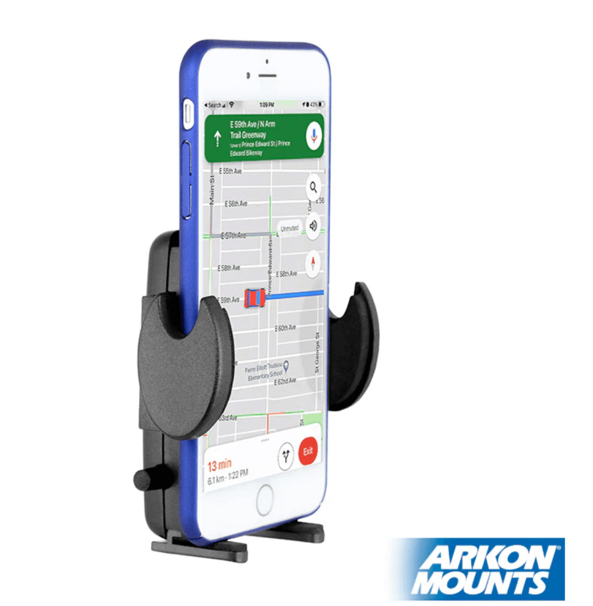 Arkon Mega Grip™ Universal Phone Holder - 4-Hole AMPS for iPhone, Galaxy, Note, and more