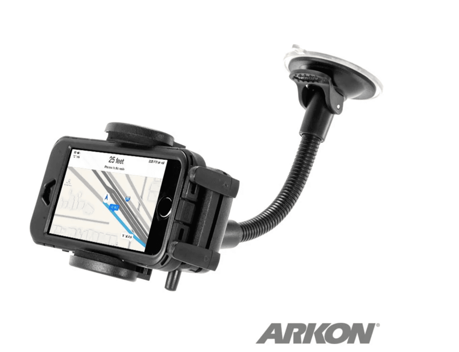Arkon Mega Grip Mount 8.5in Gooseneck Windshield / Dashboard