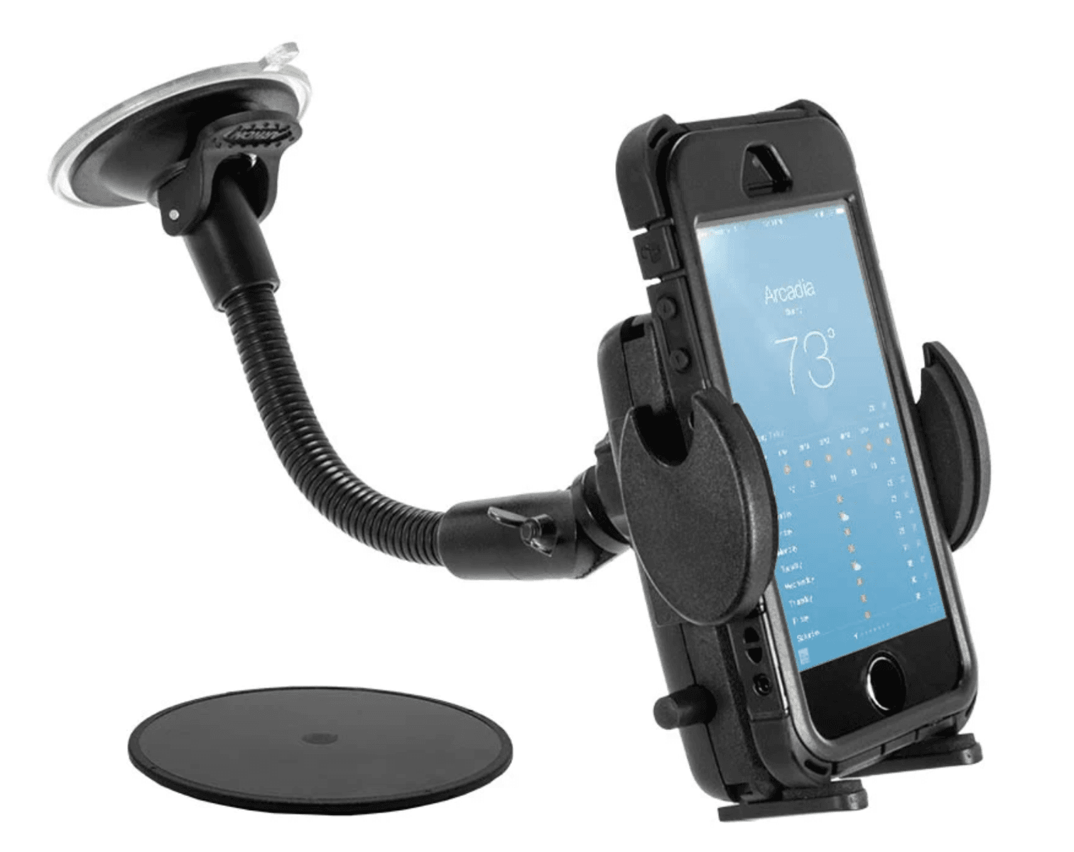 Arkon Mega Grip Mount 8.5in Gooseneck Windshield / Dashboard