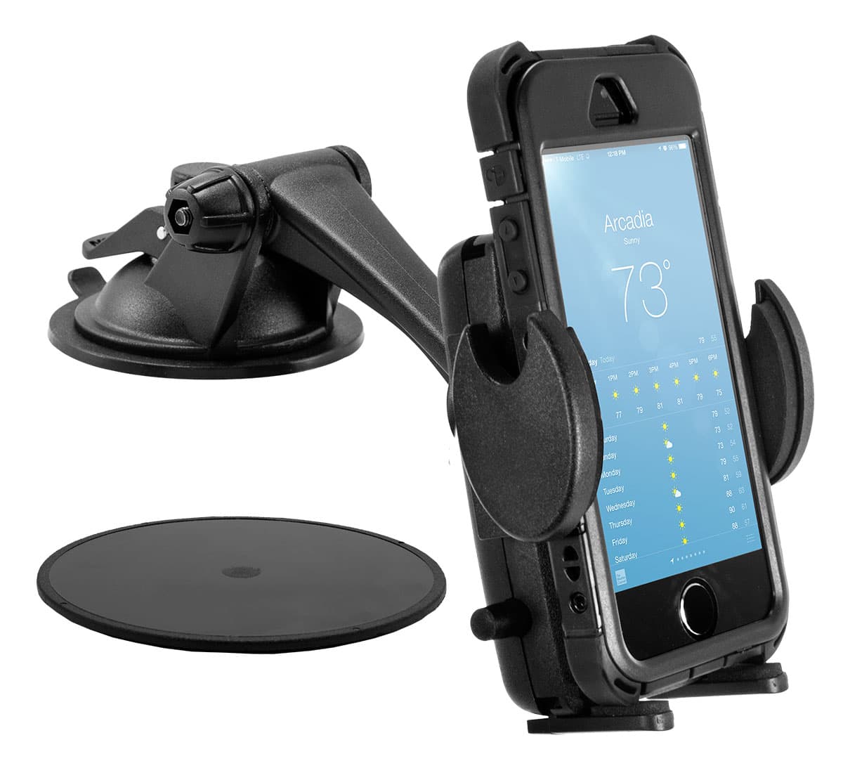 Arkon Mega Grip Deluxe Mini Sticky Suction Windshield Dashboard Mount for Smartphones