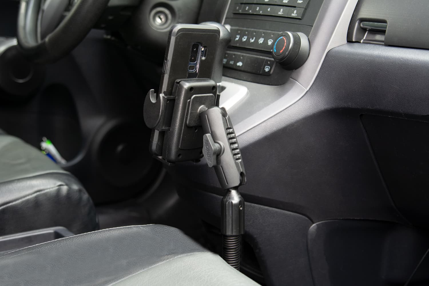 Arkon Car or Truck Seat Rail or Floor Mega Grip™ Phone Holder Mount for iPhone, Galaxy, and Note