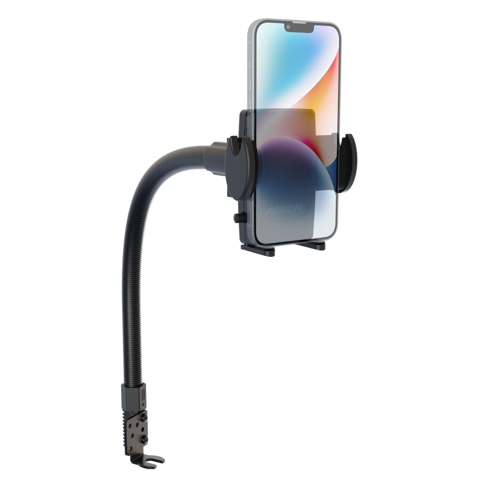 Arkon Seat Rail Mount with Mega Grip™ Phone Holder for Cars & Trucks - Rugged Environment / 22-inch