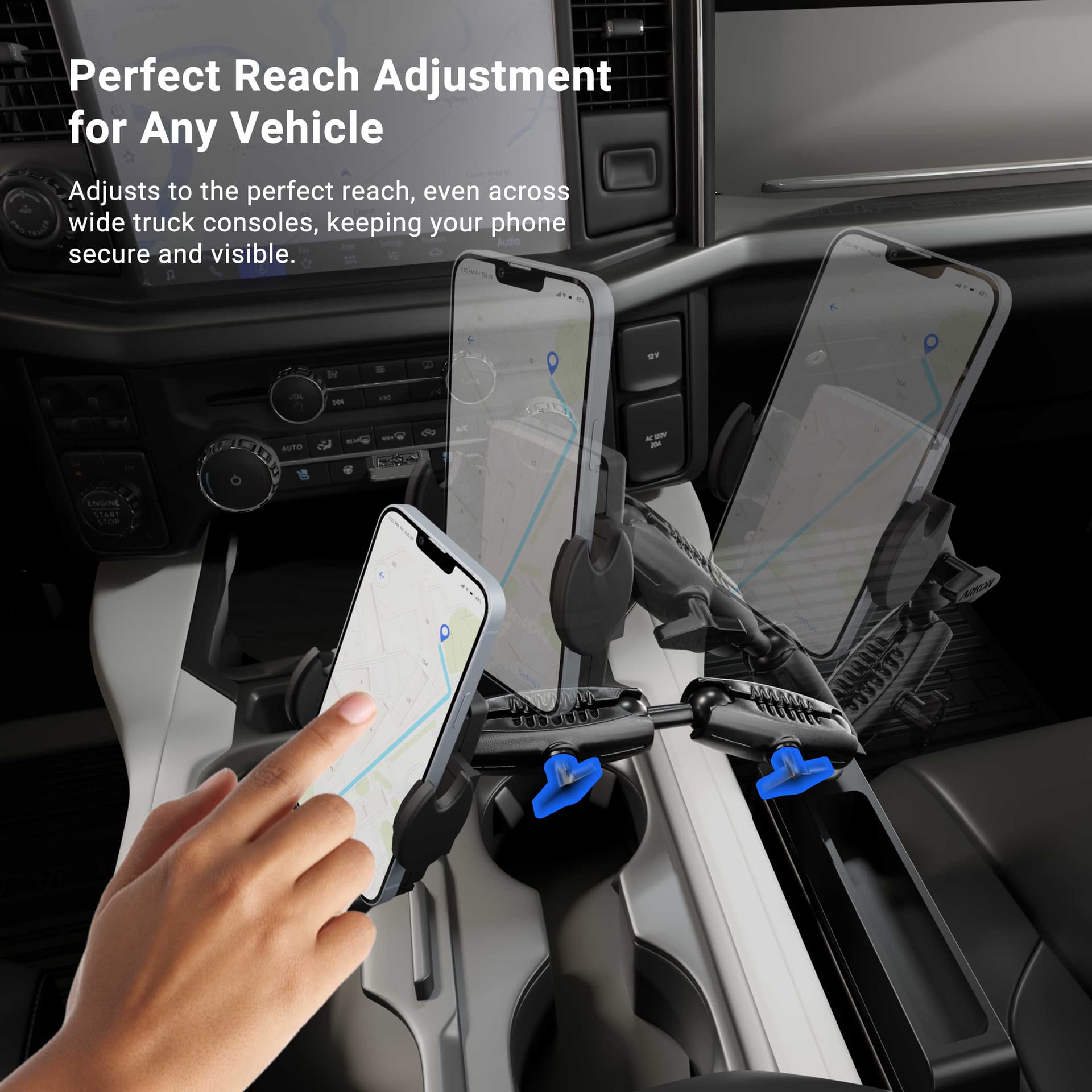 Arkon Mega Grip™ Phone Holder with Seat Wedge Mount - Image 3