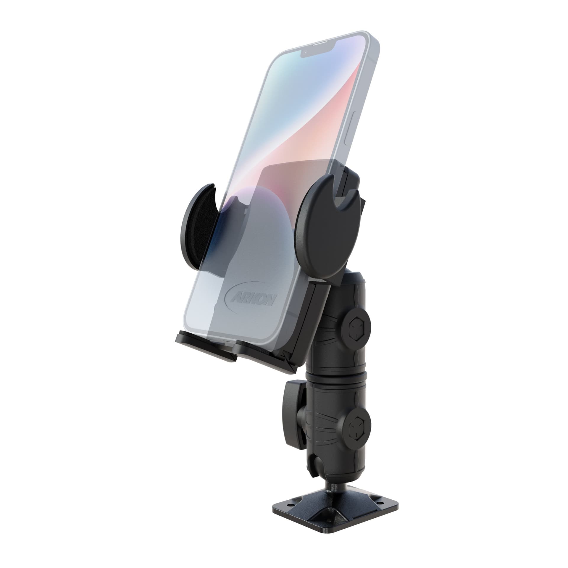 Arkon Mega Grip™ Phone Drill Base Mount with Double Socket Swivel Arm - Image 2
