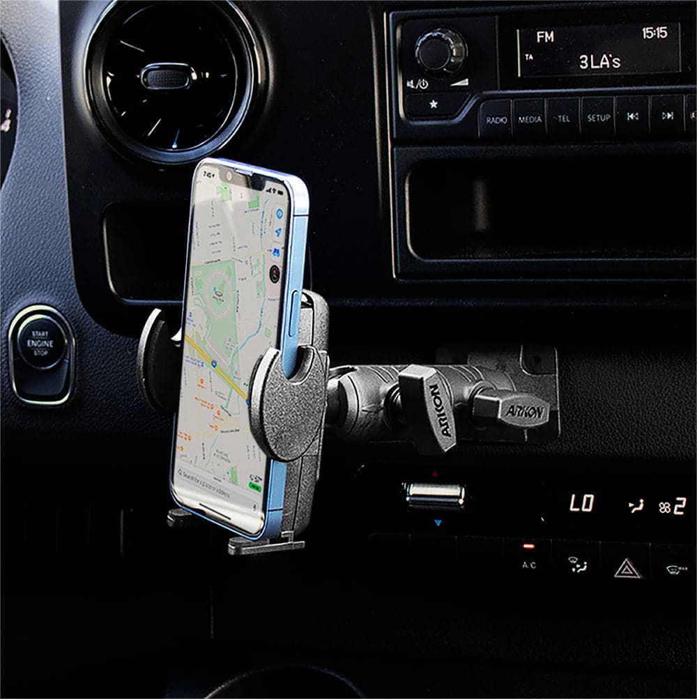 Arkon Mega Grip™ Phone Drill Base Mount with Double Socket Swivel Arm - Image 8