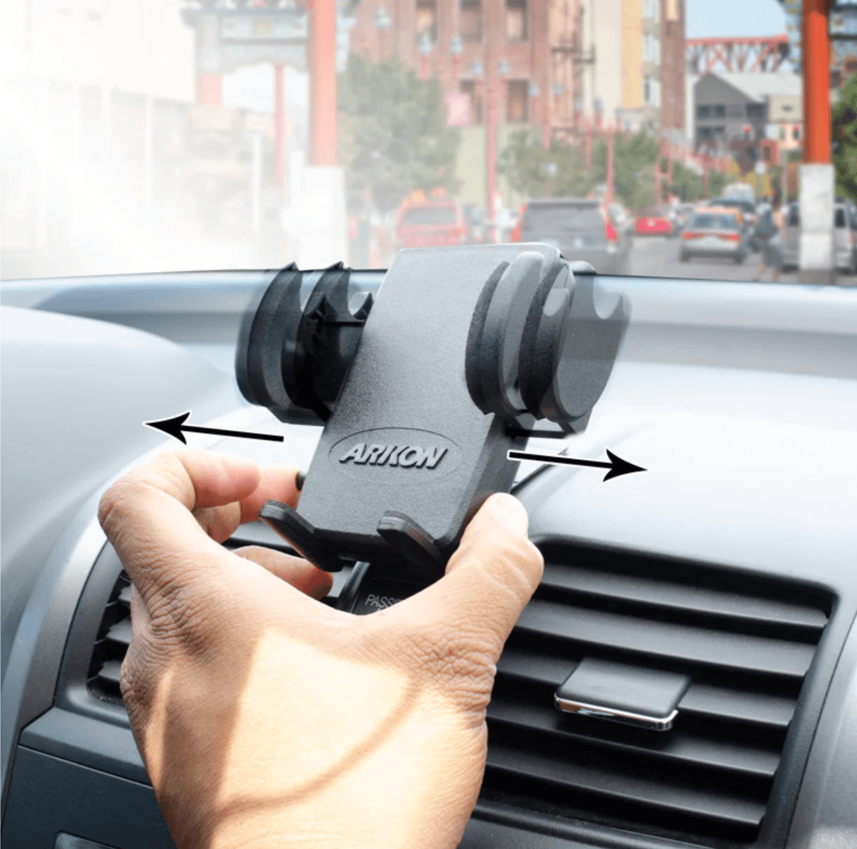 Arkon Mega Grip™ Car Phone Holder with Adhesive Mount for iPhone, Galaxy, and Note