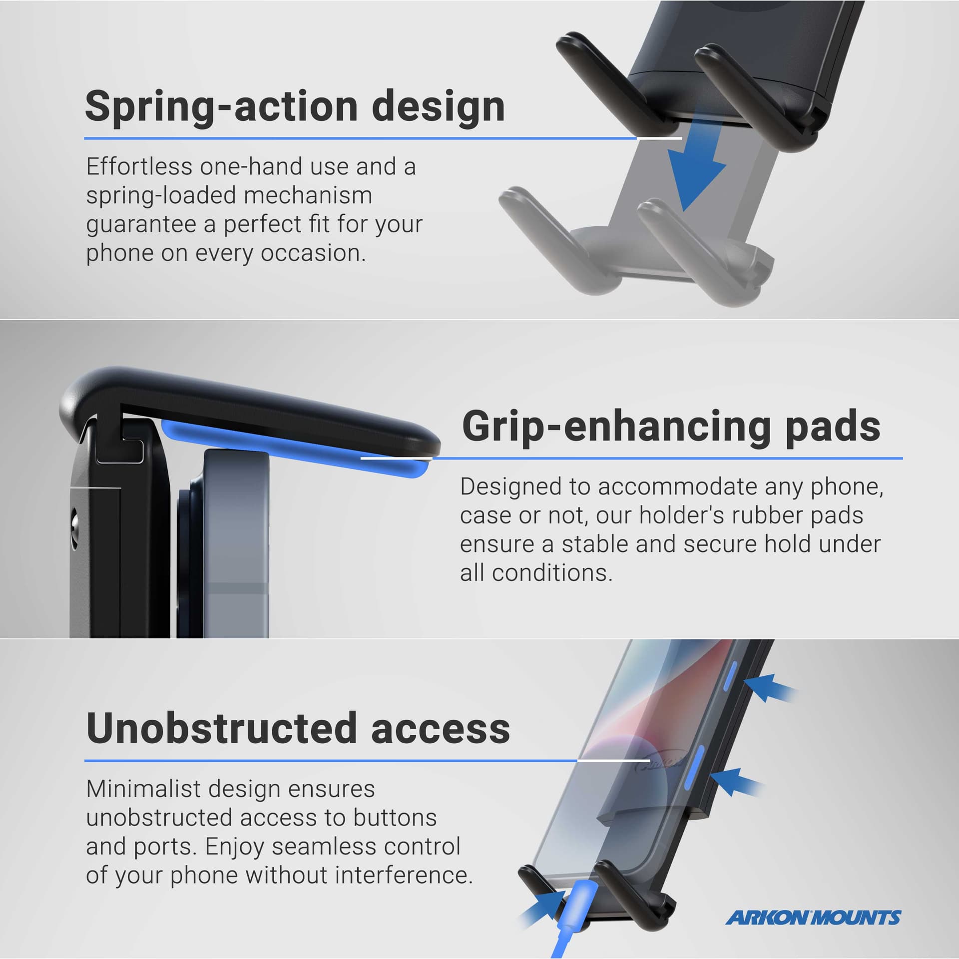 Arkon Slim-Grip® Ultra Multi-Angle Adhesive Phone Car Mount - Image 4