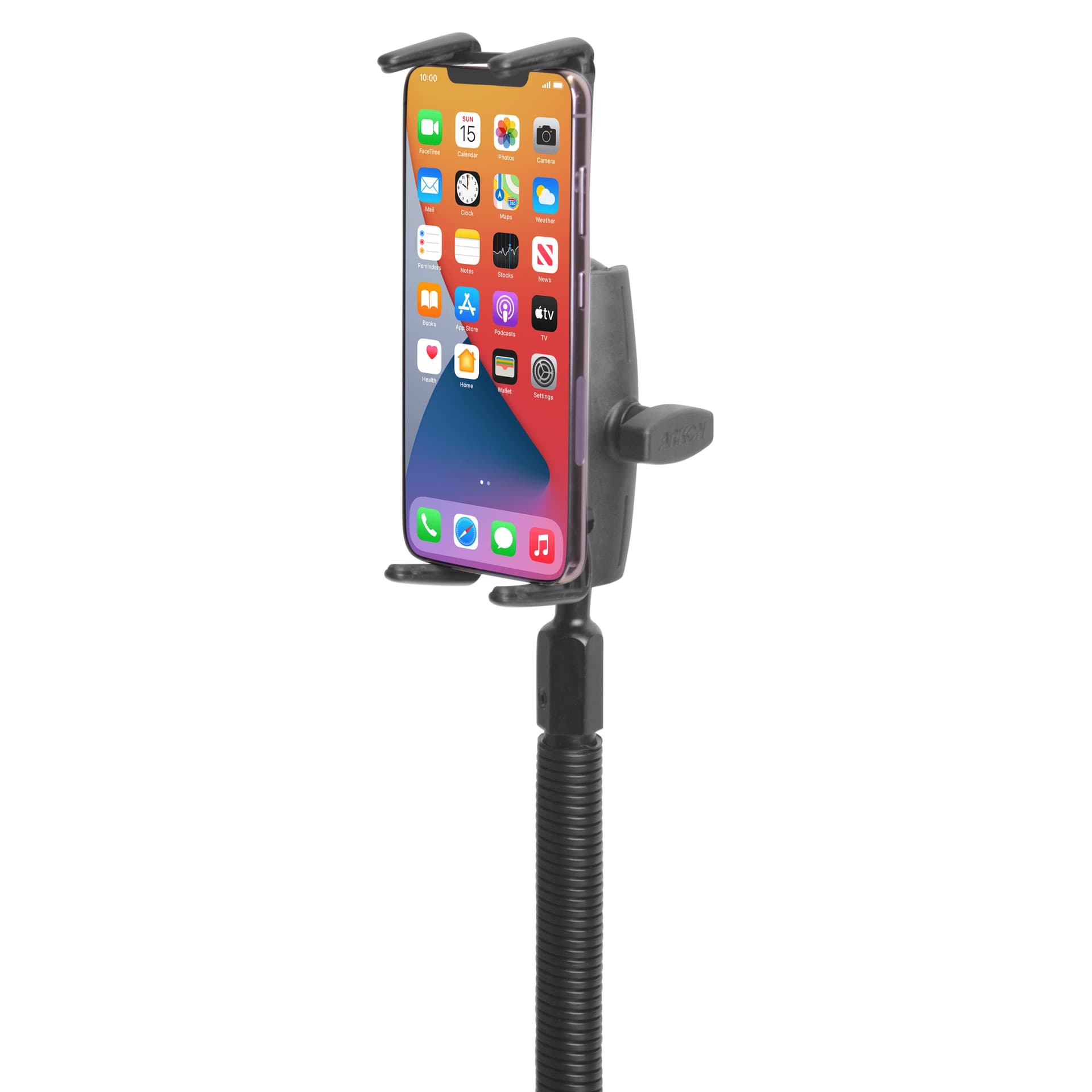 Arkon Slim-Grip® Ultra Phone Holder with Seat Rail Mount and 18-Inch Bendable Gooseneck - Image 2