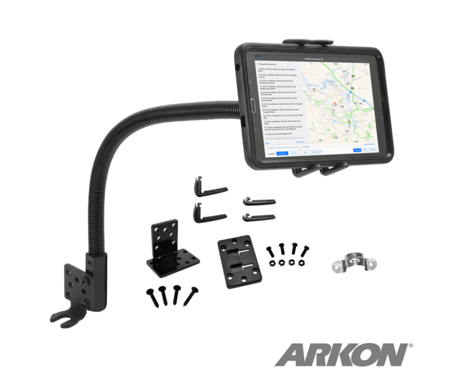 Arkon Heavy-Duty Truck Seat Rail Slim-Grip® Ultra Phone or Tablet Mount for iPad, Galaxy, Note, and more