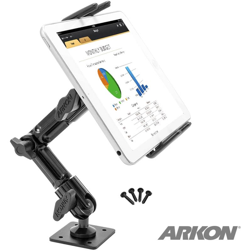 Arkon Heavy-Duty Multi-Angle Midsize Tablet Drill-Base or Wall Mount