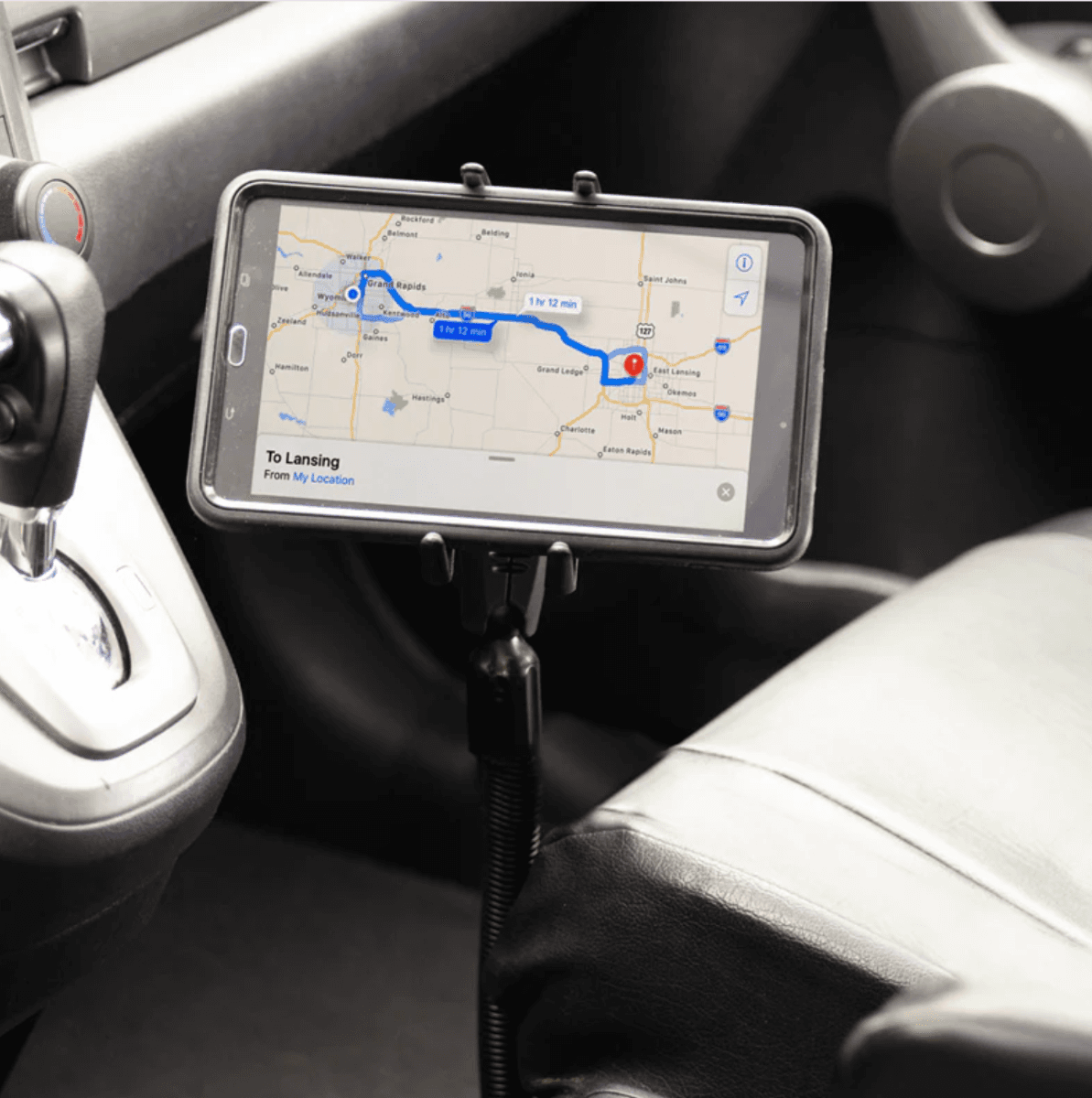 Arkon Slim-Grip® Ultra Phone or Midsize Tablet Seat Rail Mount