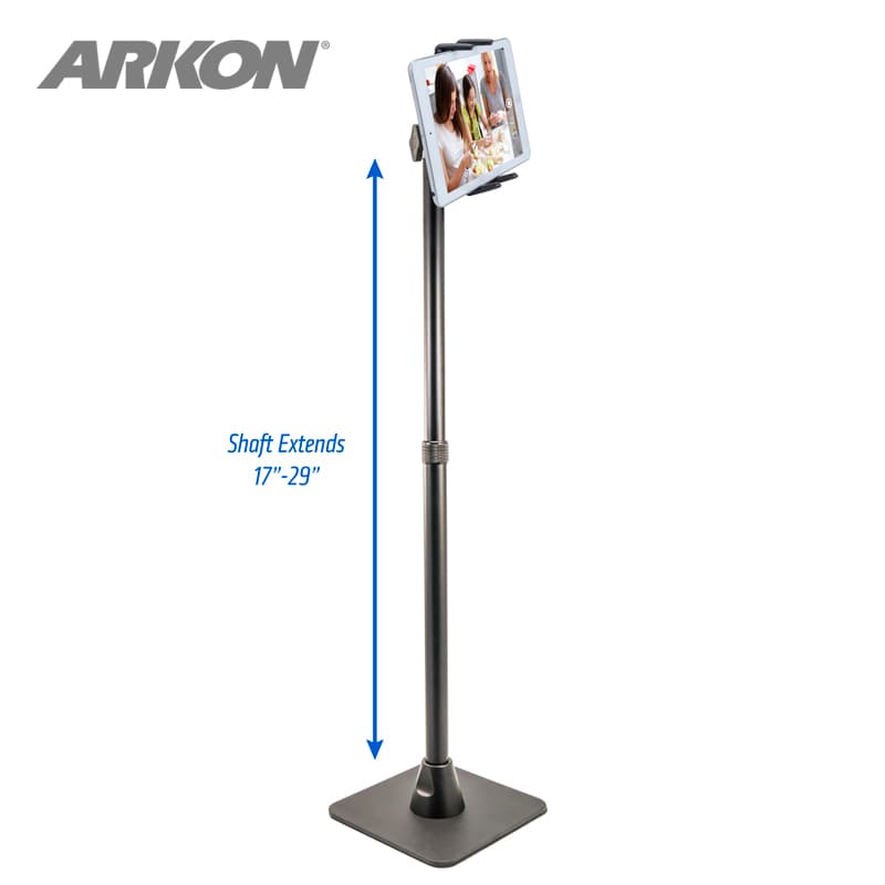 Arkon 29in Desk Tablet Stand for iPad mini and Midsize Tablets (with SPHD8L29 extra tall shaft)