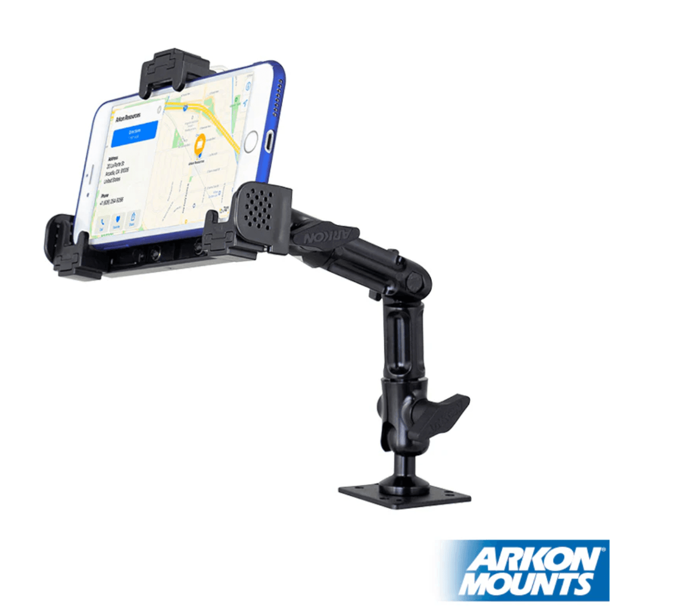 Arkon Heavy-Duty Multi-Angle Locking Phone Mount with 4-Hole AMPS Drill Base