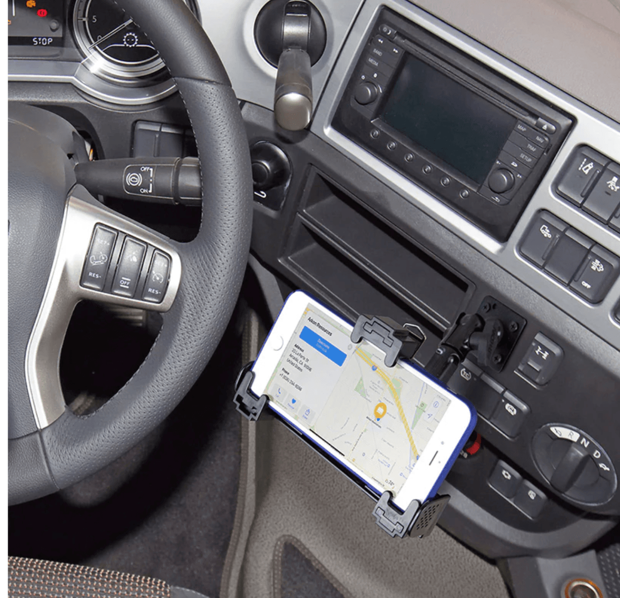 Arkon Heavy-Duty Multi-Angle Locking Phone Mount with 4-Hole AMPS Drill Base