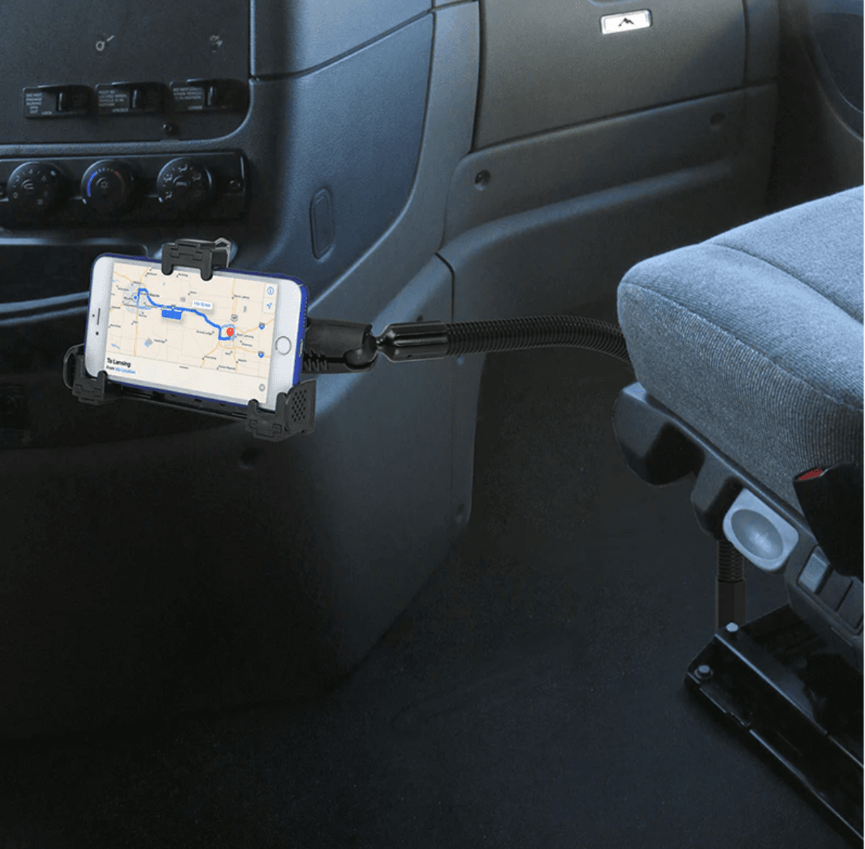 Arkon Robust Locking Seat Rail or Floor Phone Mount