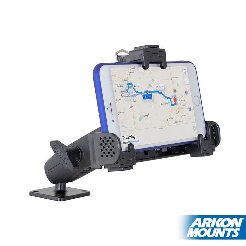 Arkon Locking Phone Mount with Robust™ Adjustable Arm and 4-Hole Metal AMPS Drill Base