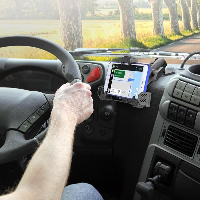 Arkon Locking Phone Mount with Robust™ Adjustable Arm and 4-Hole Metal AMPS Drill Base