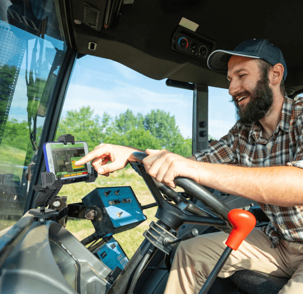 Arkon Locking Phone Mount with Robust™ Adjustable Arm and 4-Hole Metal AMPS Drill Base
