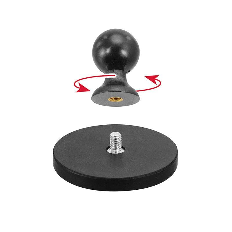 Arkon 65mm Diameter Round Heavy-Duty Magnetic Base with 25mm (1 inch) Ball