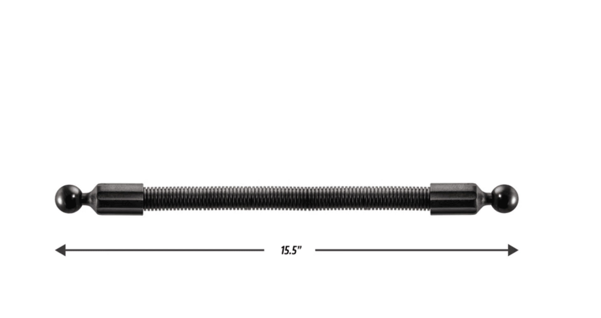 Arkon 15.5 inch Double Socket Arm Extension Pole with 25mm (1 inch) Ball Ends