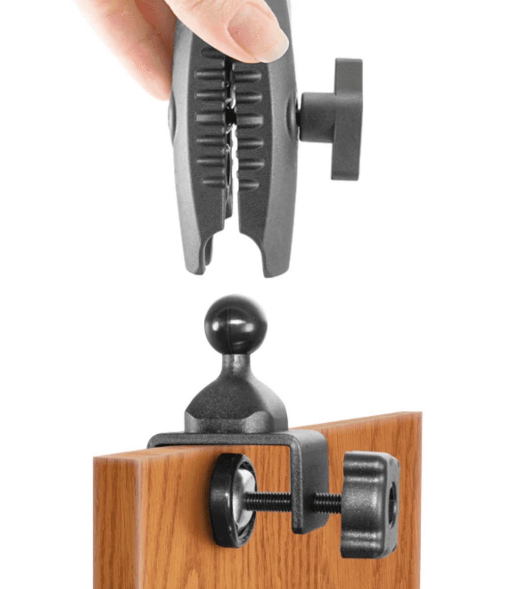 Arkon 25mm Swivel Ball to C-Clamp Mounting Pedestal
