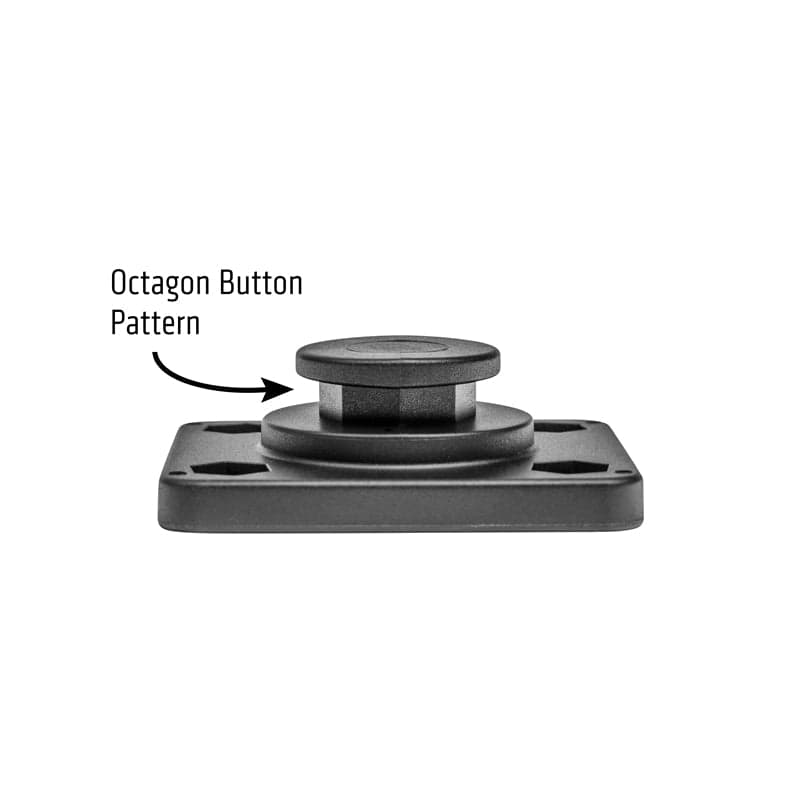 Arkon OCTO™ Series Button Pattern to 4-Hole AMPS Rectangular Adapter