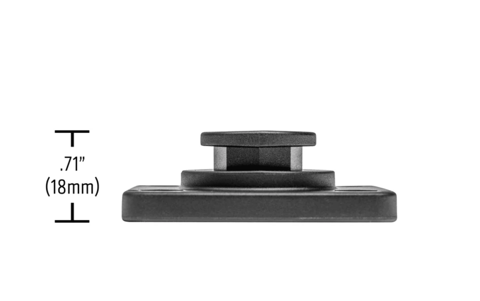 Arkon OCTO™ Series Button Pattern to 4-Hole AMPS Rectangular Adapter