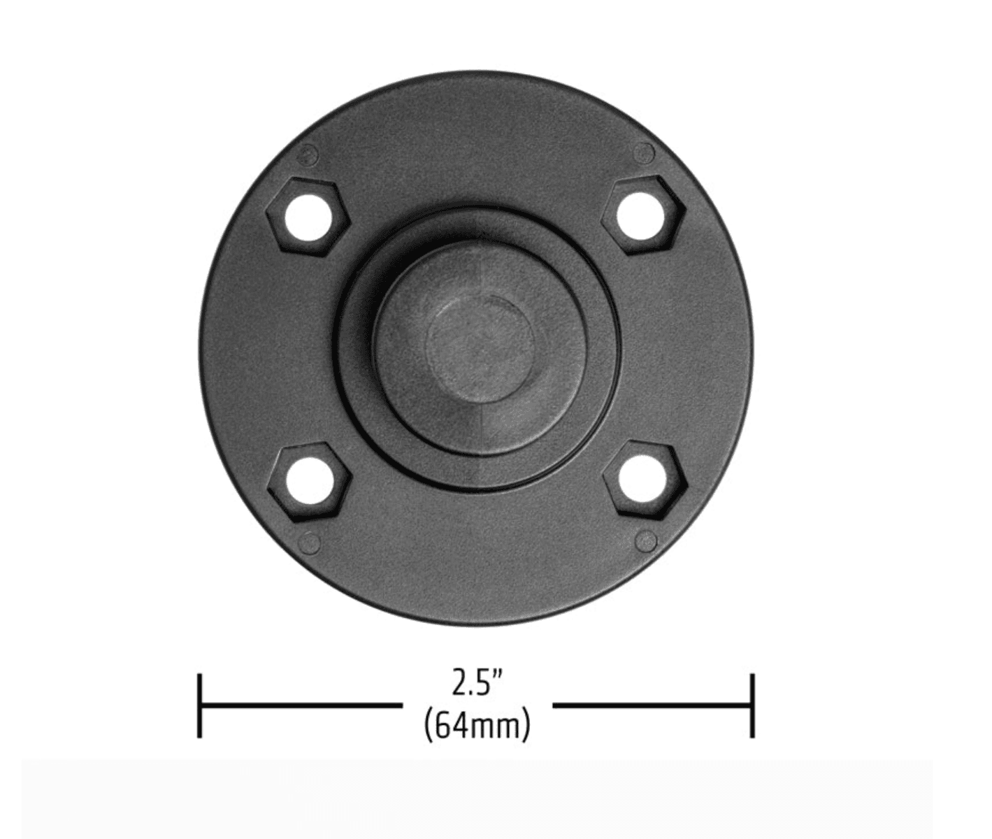 Arkon OCTO™ Series Button Pattern to 4-Hole AMPS Round Adapter