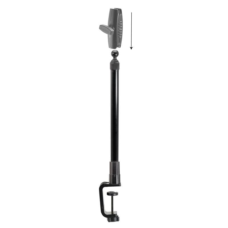 Arkon Clamp and Extendable 17-29 inch Pole with 25mm (1 inch) Ball