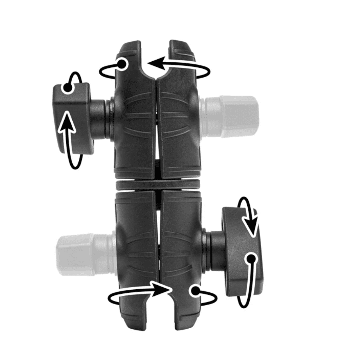 Arkon OCTO™ Series 4.25 inch Double Socket Swivel Shaft Arm