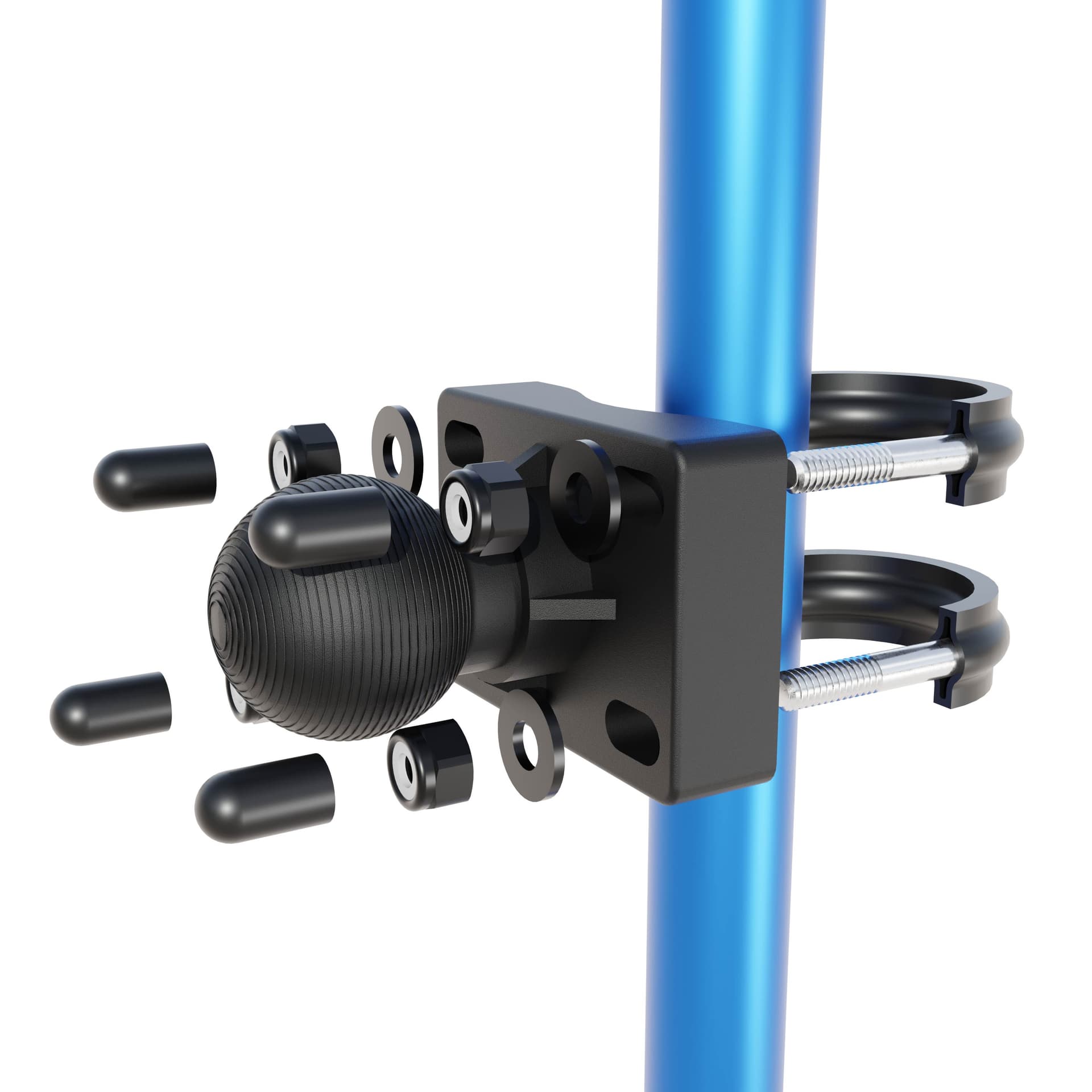 Arkon U-Bolt Round Bar Mount with 38mm Metal Ball – Multiple Bar Sizes - Image 6