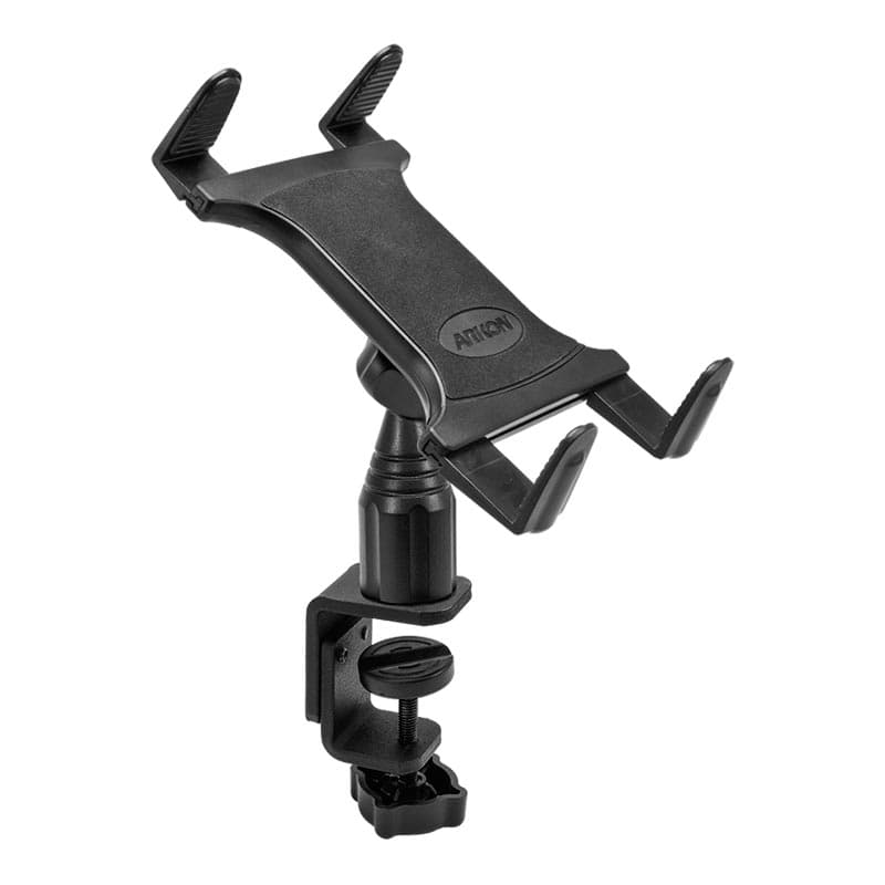 Arkon Tablet Mount Bundle 4in Adjustable Height C-Clamp Mount with Universal Tablet Holder