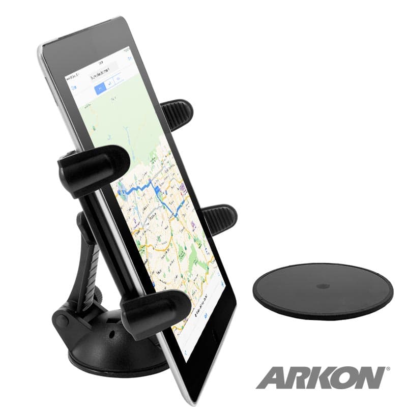 Arkon Tablet Mount Bundle Universal Tablet Desktop | Flat Surface Mount