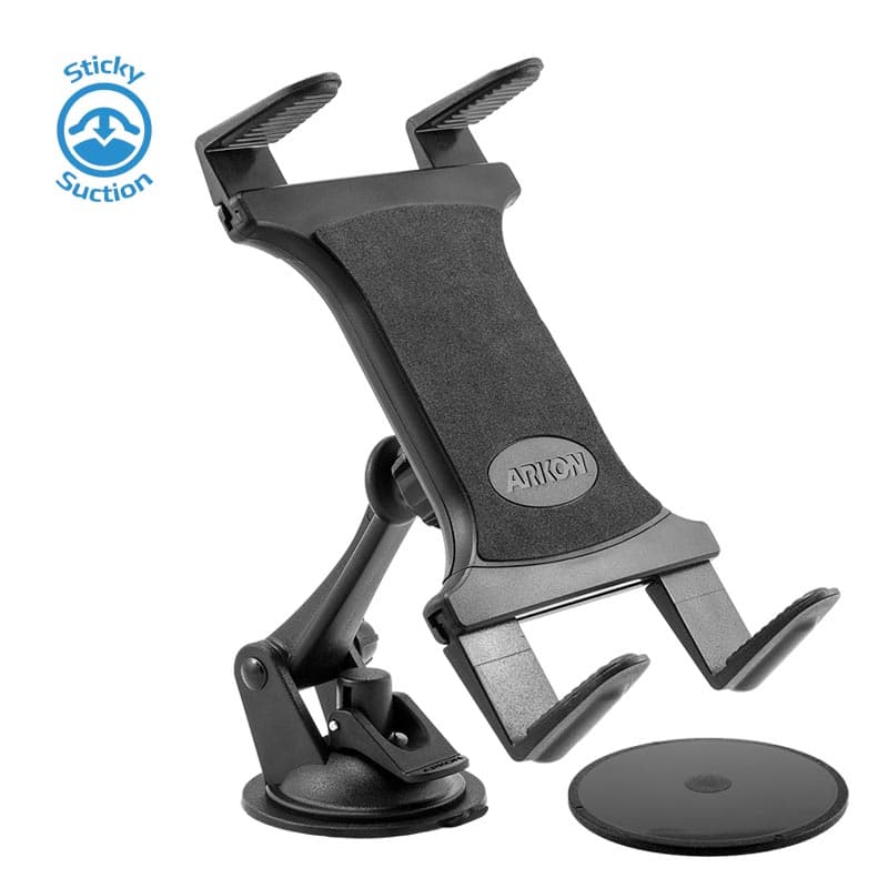 Arkon Sticky Suction Windshield or Dash Tablet Mount for iPad, iPad Air, Samsung Galaxy