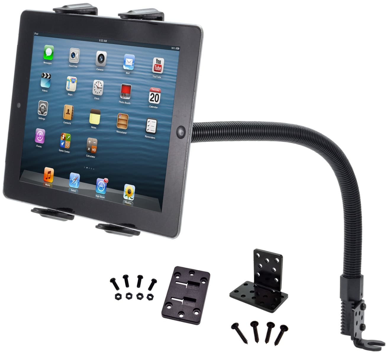 Arkon Tablet Mount 22in Flexible Gooseneck Seat Rail Floor Mount