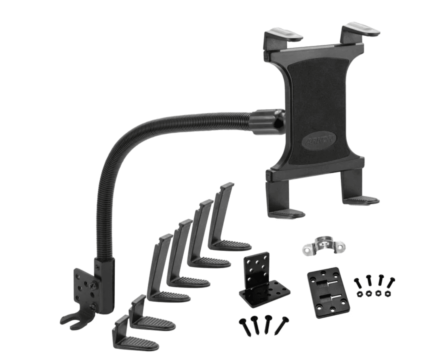 Arkon Heavy-Duty Truck Seat Rail or Floor Slim-Grip® Tablet Mount with 22 inch Arm
